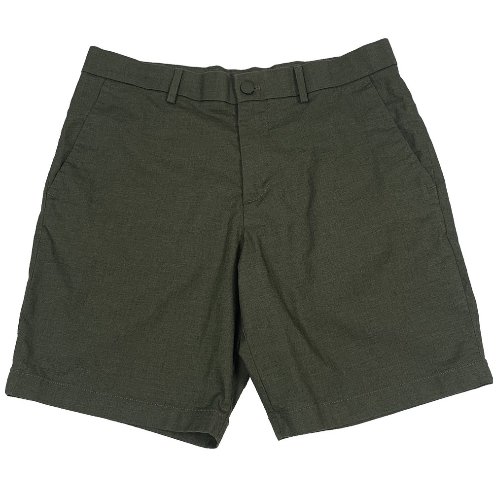 Banana Republic Mens 33 Olive Green Aiden Chino Shorts Casual Cotton 9 Inseam
